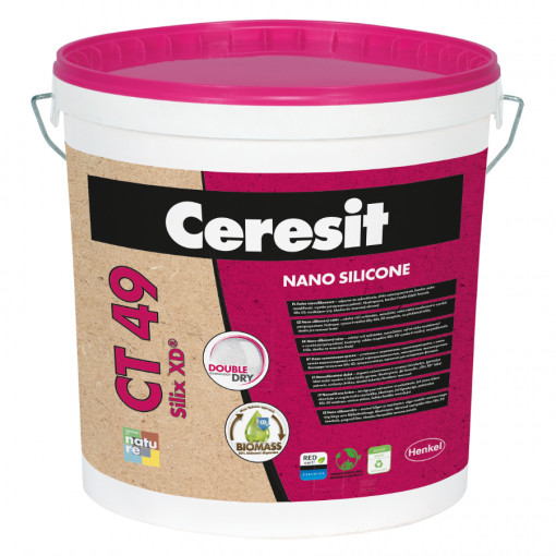 Краска силиконовая фасадная Ceresit СТ 49 SILIX XD прозрачная 15 л