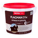 Краска MAV FLAGMAN 31к для крыши и цоколя вишня 3 л