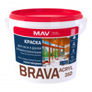 Краска BRAVA ACRYL 35D профессиональная белая полуглянцевая 11 л