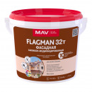 Краска MAV FLAGMAN 32т акриловая вд фасадная с силиконом белая 11 л