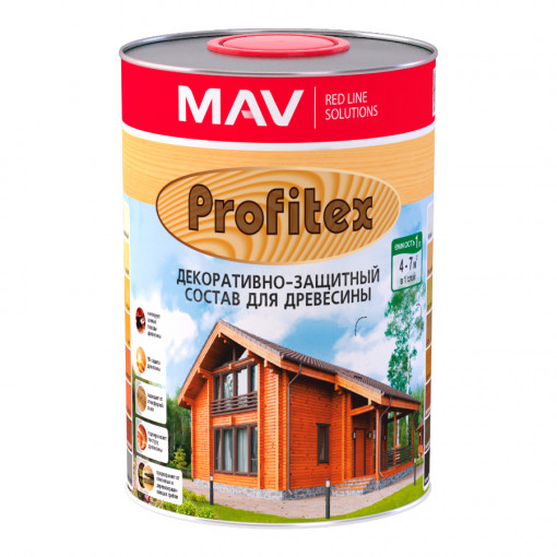 Защитно-декоративный состав MAV Profitex (Профитекс) палисандр 1 л