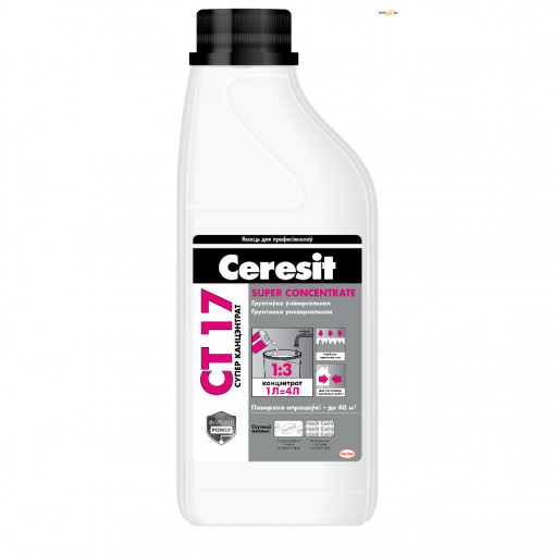 Грунтовка Ceresit CT 17 Super Concentrate прозрачная (1:3) 1 л