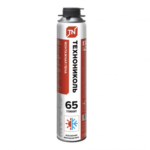 Пена монтажная профессиональная ТехноНИКОЛЬ 65 STANDART всесезонная 1000 мл