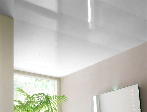 Панель ПВХ (пластиковая) Европрофиль 2700x250x8 мм белая глянцевая