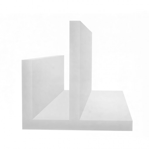 F-профиль ПВХ (торцевой) Европрофиль 0304 3000x55x28 мм белый