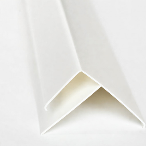 F-профиль ПВХ (торцевой) Европрофиль 0304 3000x55x28 мм белый