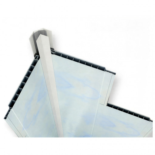 Угол внутренний ПВХ Европрофиль 0302 3000x30 мм белый