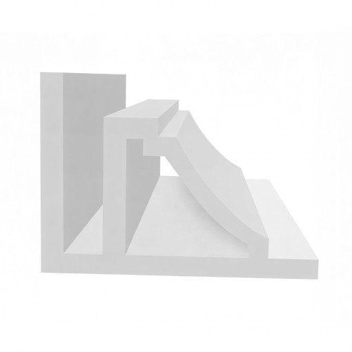 ПВХ-плинтус потолочный Европрофиль 0301 3000x35x35 мм белый