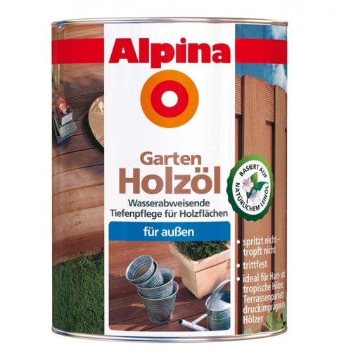 Эмульсия акриловая для деревянных оснований Alpina Garten-Holzoel темная 0,75 л