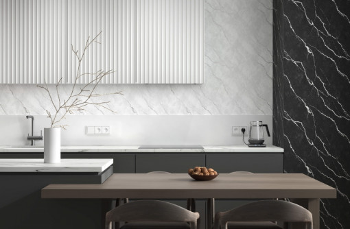 Обои виниловые на бумажной основе Вимала (Vimala) Сильвер 11430, камень, 0.53 х 10 м