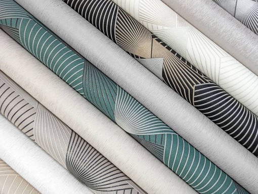 Обои виниловые на флизелиновой основе Вимала (Vimala) Атлантик 71218 абстракция 1.06 х 10 м