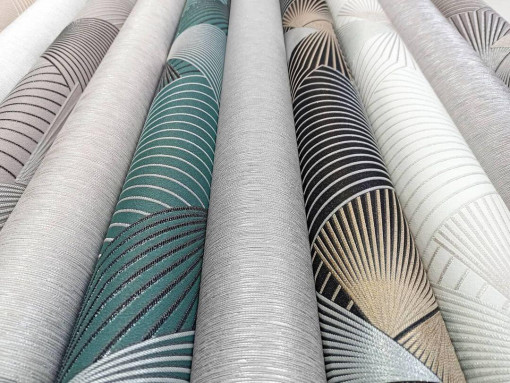 Обои виниловые на флизелиновой основе Вимала (Vimala) Атлантик 71218 абстракция 1.06 х 10 м