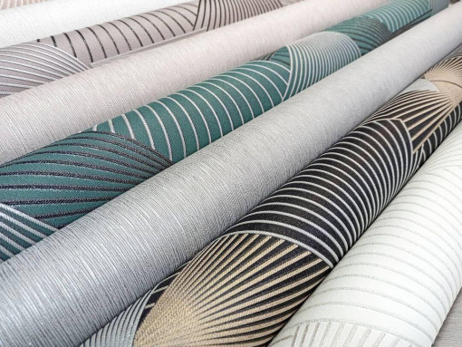 Обои виниловые на флизелиновой основе Вимала (Vimala) Атлантик 7120 абстракция 1.06 х 10 м