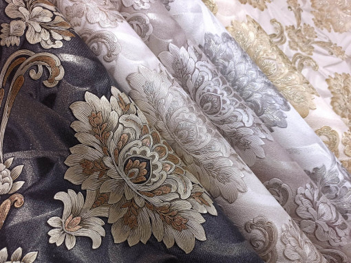 Обои виниловые на флизелиновой основе Вимала (Vimala) Версаль 10213 вензеля 1.06 х 10 м