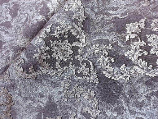 Обои виниловые на флизелиновой основе Вимала (Vimala) Жаклин 92419 вензеля 1.06 х 10 м