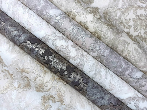 Обои виниловые на флизелиновой основе Вимала (Vimala) Жаклин 92419 вензеля 1.06 х 10 м