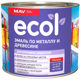 Эмаль ПФ-115 ECOL MAV черный 1 л