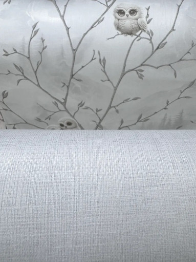 Обои бумажные дуплекс Вимала Совушка 12390 птицы, дерево 0.53 х 10 м