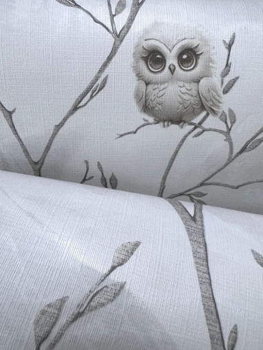 Обои бумажные дуплекс Вимала Совушка 12390 птицы, дерево 0.53 х 10 м