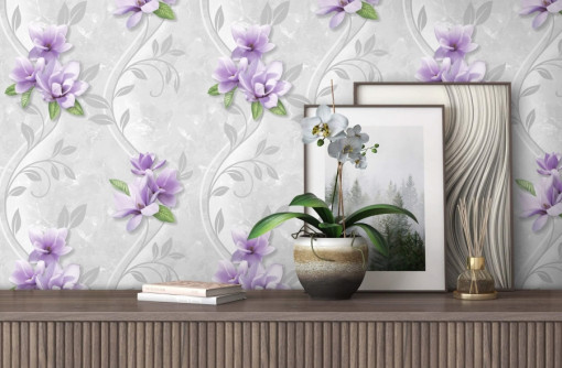 Обои бумажные тисненые Вимала Дарина 12982 флористика 0.53 х 10 м