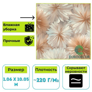 Обои виниловые Euro Decor 8090-06 Ornamy Florance флористика 1.06х10.05 м