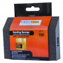 Губка абразивная шлифовальная угловая Р100 FIRSTTOOL 125х90х25 мм