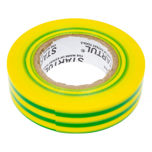 Изолента ПВХ STARTUL Profi 18 мм х 20 м желто-зеленая (ST9046-7)