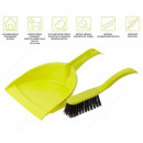 Щетка с совком (набор для уборки) PERFECTO LINEA Solid, салатовый