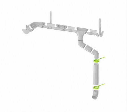 Хомут трубы универсальный Технониколь Оптима, дюбель L=140 мм, ПВХ серый
