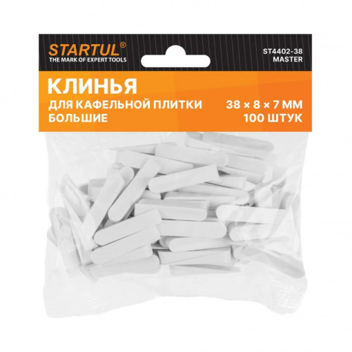 Клин для укладки плитки большой STARTUL Master 100 шт ST4402-38