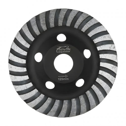 Чашка алмазная шлифовальная 125х22 мм Turbo GEPARD GP0806-125