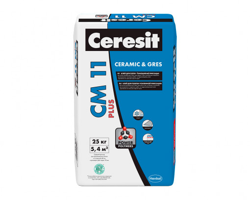 Клей для плитки Ceresit CM 11 Plus 25 кг усиленной фиксации