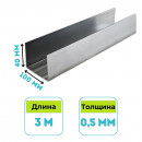 Профиль направляющий UW 100х40 мм, 3 м, 0.5 мм