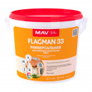 Краска акриловая вд MAV Flagman 33 универсальная белая матовая 1 л