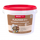 Краска MAV FLAGMAN 31т фасадная с силиконом белая матовая 3 л