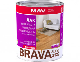 Лак MAV BRAVA ALKYD 2122 матовый прозрачный 1 л