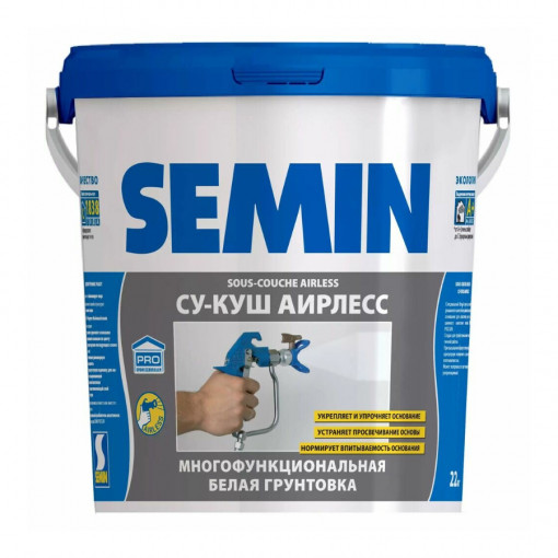 Грунт-краска SEMIN SOUS-COUCHE AIRLESS (синяя крышка) 20 кг