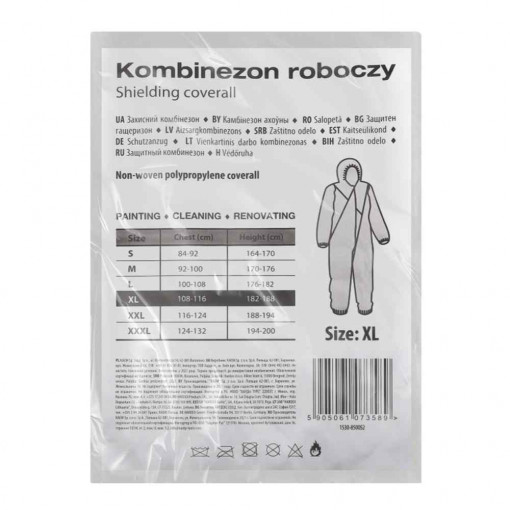 Защитный одноразовый комбинезон HARDY XL с капюшоном (1530-850052)