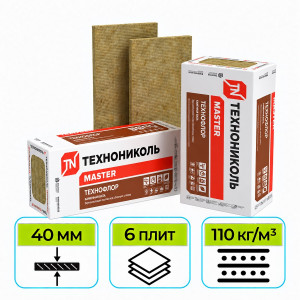 Утеплитель ТехноНИКОЛЬ Технофлор Стандарт 1200х600х40 мм