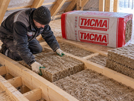 Утеплитель стекловата Тисма TS 038 1300х600х50 мм