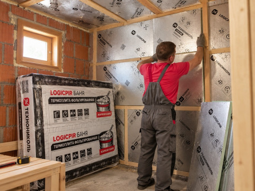 Теплоизоляция LOGICPIR Баня L-1190х590х30 мм Г1 ТехноНИКОЛЬ