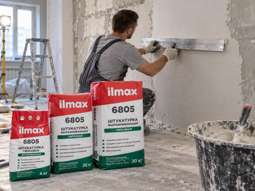 Штукатурка гипсовая выравнивающая ilmax 6805 20 кг