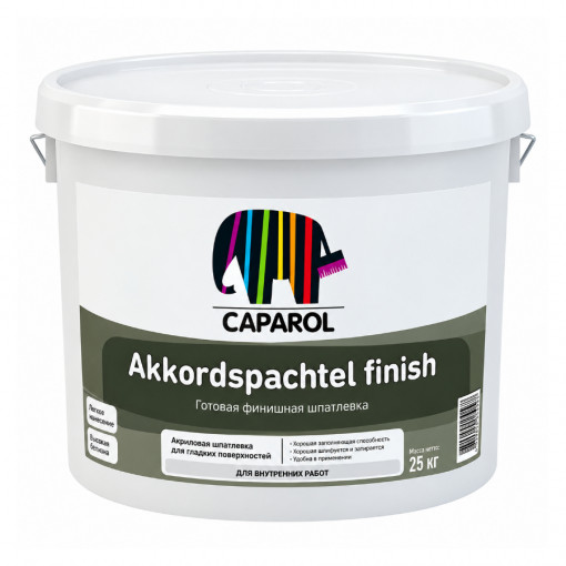 Шпатлевка финишная акриловая Caparol Akkordspachtel finish 25 кг