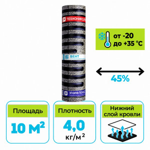 Материал рулонный кровельный ТЕХНОНИКОЛЬ Унифлекс ВЕНТ ЭПВ 10 м2