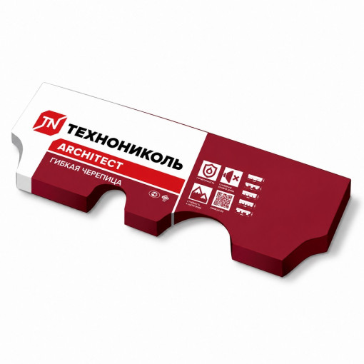 Гибкая черепица Технониколь Shinglas Оптима, Аккорд, коричневый 3 м²