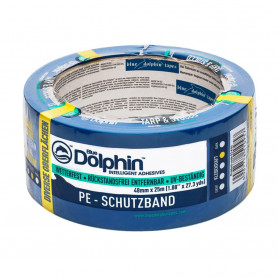 Лента малярная ПВХ Blue Dolphin Tarp & Stucco 48 мм х 25 м синяя