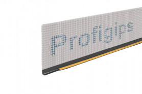 Профиль оконный примыкающий ПВХ Profigips с сеткой графитовый 6 мм 3 м