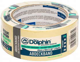Лента малярная Blue Dolphin 48 мм х 50 м желтая