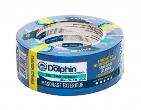 Лента малярная ПВХ Blue Dolphin Tarp & Stucco 48 мм х 50 м синяя