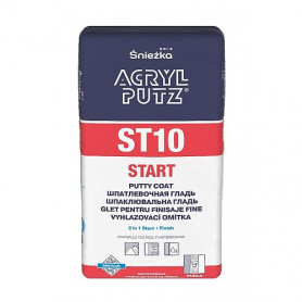 Шпатлевка гипсовая Sniezka Acryl Putz Start ST10 (старт + финиш) 20 кг
